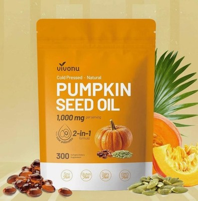 Pumpkin Seed Oil with Palmetto Saw Capsules Hair Care Hair Loss | 300 Softgels