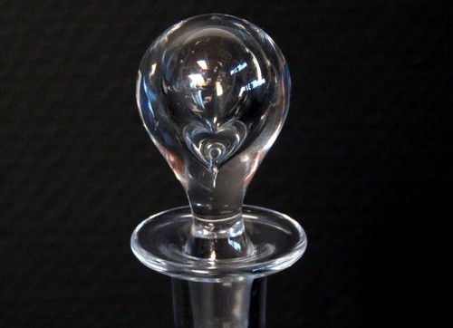 Beautiful Baccarat Montaigne Non Optic 12" Clear Crystal Decanter w/ Stopper - Picture 4 of 13