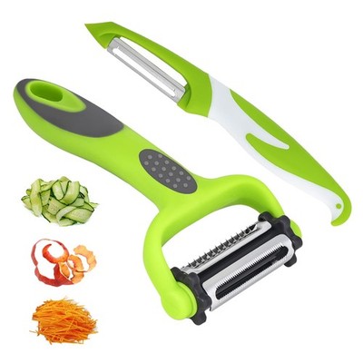 Razor-Sharp  4 In 1 Veggie Peelers For Kitchen Potato average size, Colourful