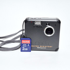 Pentax Optio 43WR 4MP Digital Camera AA Battery Y2K With 2GB SD Card