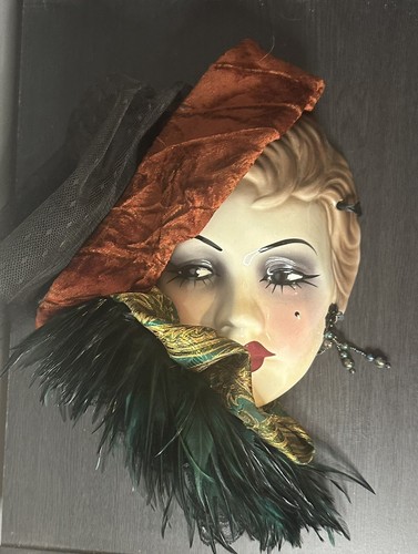 Unique Creations Lady Face Mask Ceramic Wall Decor Signed & Numbered 725/1000 - Picture 8 of 8