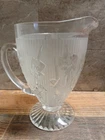 Vintage Jeanette Clear Iris and Herringbone Depression Glass Pitcher "Grt Cond"
