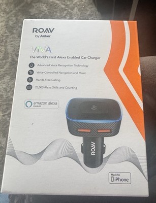 Anker Roav Viva Alexa-Enabled 2-Port Car Charger Compatible with iPhone