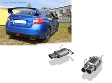  V2A Sportauspuff für Subaru WRX STI Stufenh. ab 2014 je 2x90mm eingerollt