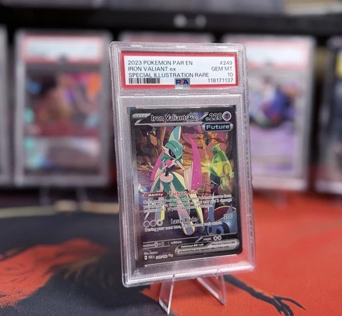 Pokemon Iron Valiant EX Paradox Rift 249/182 PSA 10 Special Illustration Rare