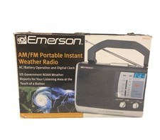 Emerson AM/FM Weather Band Portable Radio Model RP6251 DC/AC Power Works Great