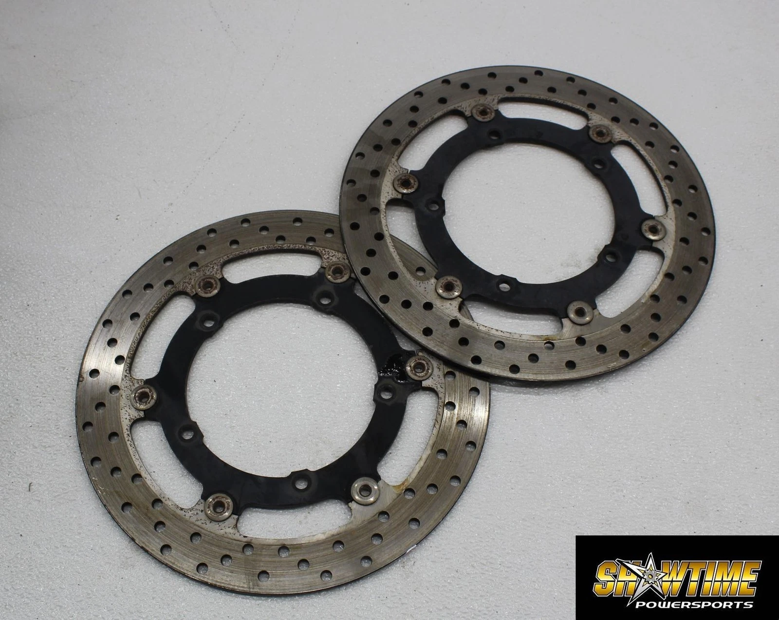 09-17 YAMAHA FZ6R FRONT LEFT RIGHT BRAKE ROTORS DISCS 20S-2581T-00-00