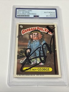 Garbage Pail Kids Blue Boy George - 1986 #178b - Signed By Boy George - PSA DNA