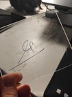 signed glass soccer messi