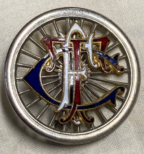 Victorian Cyclo Bicycle Touring Club De France Enamel Pin Badge Wheel Spokes