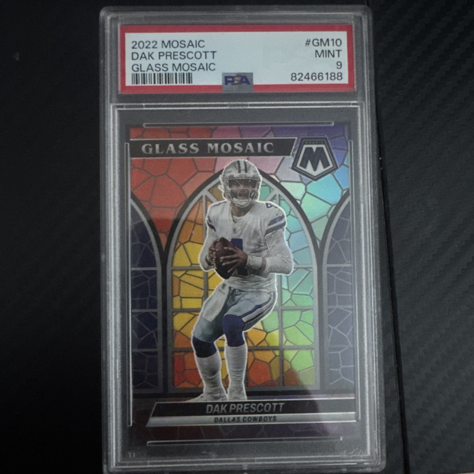 2022 Panini Mosaic Football - Dak Prescott Glass Mosaic - PSA 9