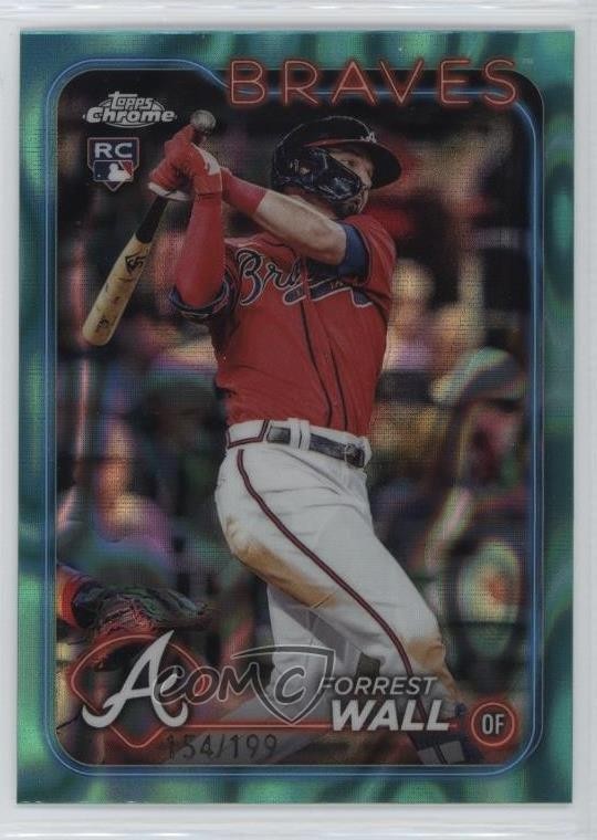 2024 Topps Chrome Aqua Lava Refractor 154/199 Forrest Wall #176 2u3