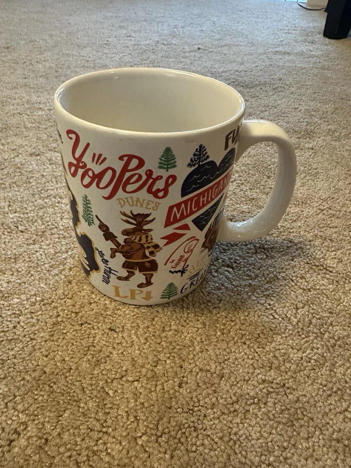 Michigan Yooper Upper Peninsula Detroit Primitives by Kathy Mermaid Mug Ceramic - Image 2 of 4