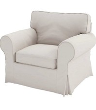 IKEA Ektorp Arm Chair Sofa Cover Custom Fit Oatmeal Color New With Blemish See P