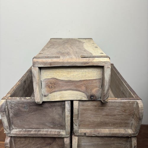 Rustic Wooden Brick Mould - Original Vintage Rustic Box - Small Crate - Picture 8 of 12