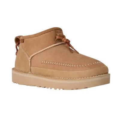 UGG Womens Ultra Mini Crafted Regenerate Bootie US 8 EU 39 Sand Tan Suede NWOB