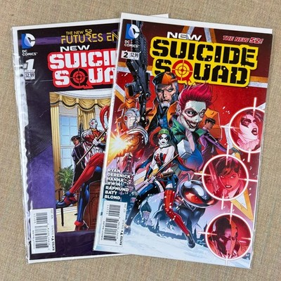 Suicide Squad 2 Futures End One Shot 2014 DC Harley Quinn Joker Comic Lot