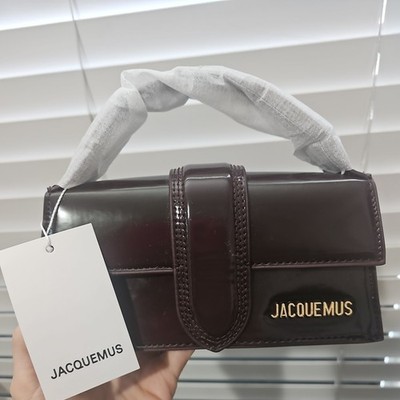 New Arrival !! Jacquemus large Bambino Hand Bag 20cm glossy brown only 1 left