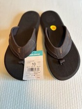 REEF CUSHION DAWN men's flip flop sandals, brown, Size 10, New
