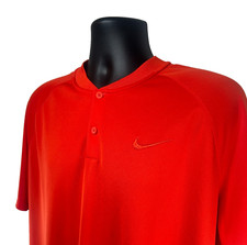 Nike Polo Shirt Men XL Habanero Red Victory Golf Blade Collar Dri Fit 929142-634