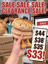 Jellycat Amuseables Fran Pancakes Soft Plush Stuffed Toy Gift NWT  Dust Bag USA