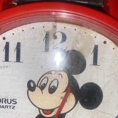 Walt Disney Productions 33” Mickey Mouse Watch Wall Clock Lorus
