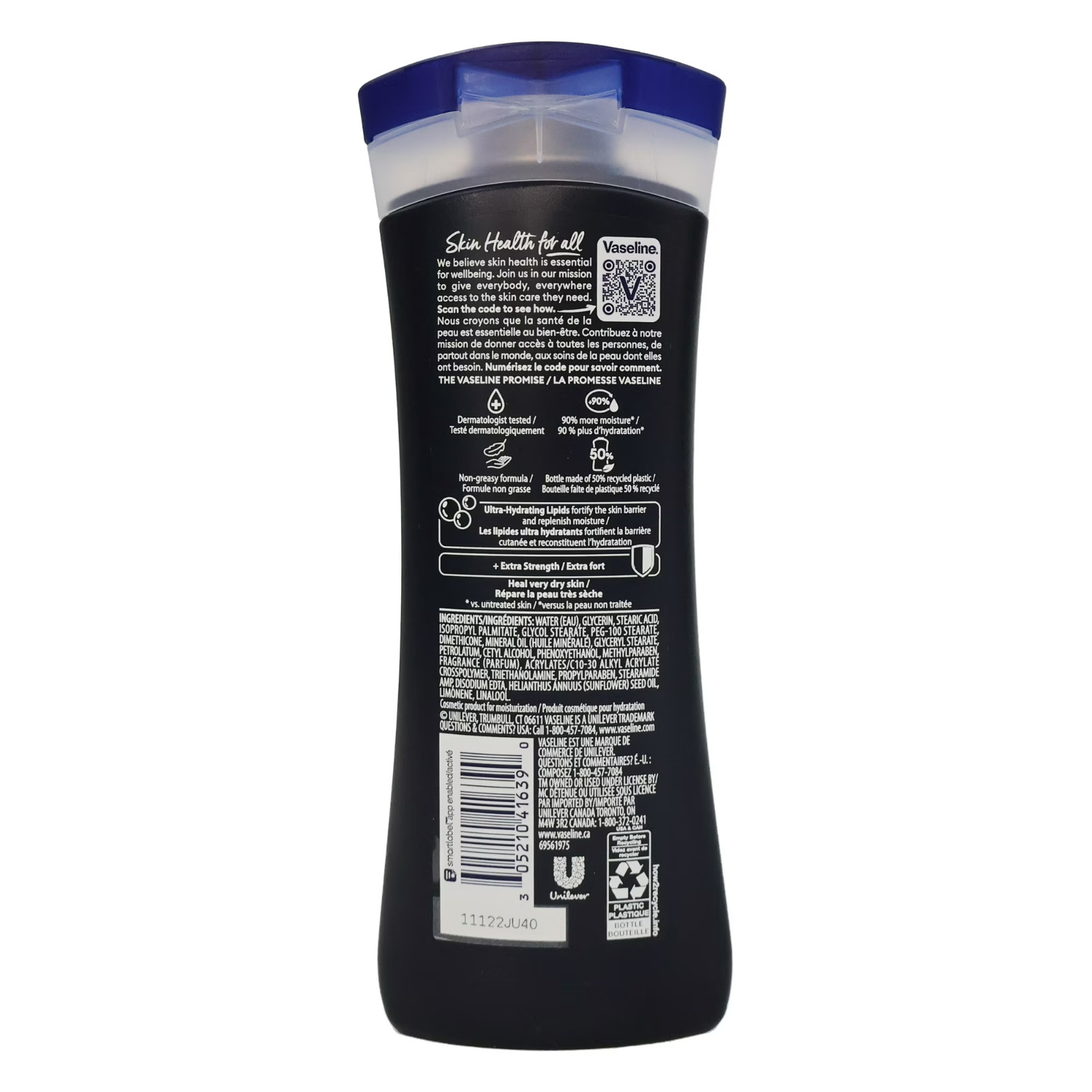 Vaseline Men Extra Strength 3-in-1 Face, Hands & Body Lotion 10 fl oz