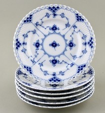 ROYAL COPENHAGEN BLUE FLUTED FULL LACE BREAD PLATES 1088 X 6 ignjuarez-0 only
