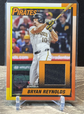 MLB 1st BRYAN REYNOLDS ゴールドref auto 2025 Topps Series 1 Bryan Reynolds 1990 GAME USED Relic