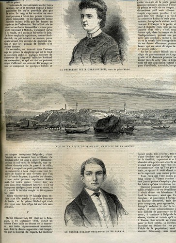 1868 French Engravings Toulon France News Serbian dynasty Obrenovitch Proverb - Picture 4 of 11