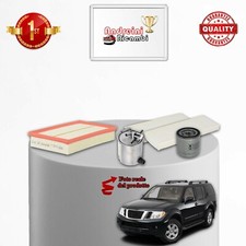 KIT TAGLIANDO 4 FILTRI PER NISSAN PATHFINDER III 2.5 DCI 120KW 163CV DAL 2005 ->