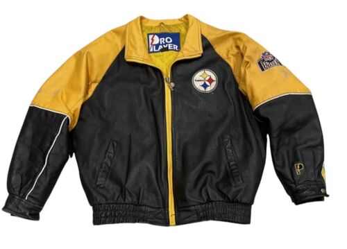 Pro Player Pittsburgh Steelers XL Vintage Leather Men's Jacket. - Picture 5 of 7