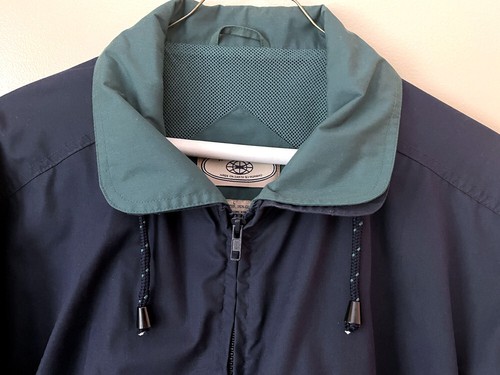 Men's Ligihtweight Blue Jacket Large MOSTWANTED Full Zip Golf Cotton Blend ~ EUC - Picture 2 of 11