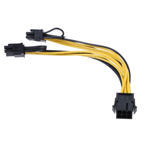 6-Pin-Port auf Dual 8(6+2)-Pin-Port-Splitter-Stromkabel für Grafikkarten - Afbeelding 7 van 7