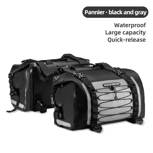 ROCKBROS Motorcycle Pannier Side Bags Waterproof 62L Luggage Stroage Saddle Bags - Picture 14 of 15