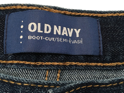 Old Navy Teens Med Dark Blue Wash Boot Cut Adjustable Fit Denim Jeans Sz 12 Reg - Picture 7 of 9