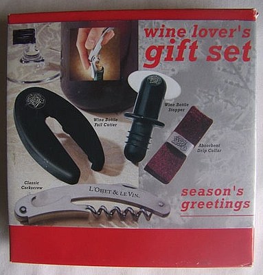New L'Objet Le Vin Wine Lovers 4 Pc Gift Set Party House Kitchen Vacation Family