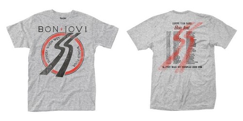 SLIPPERY WHEN WET TOUR T SHIRT ROCK 