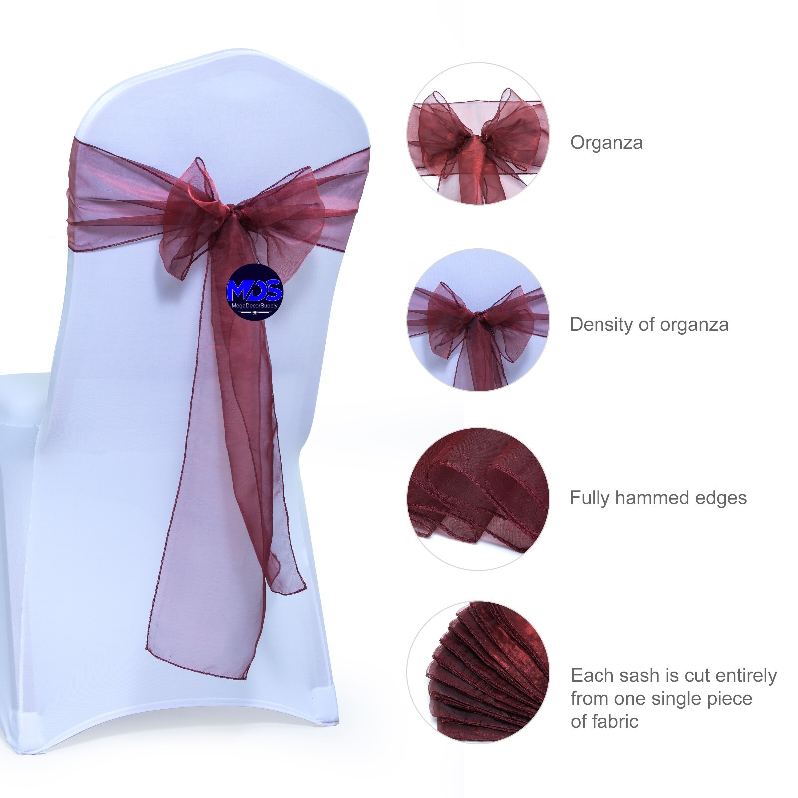 Sashes Chair Cover Wider Bows Wedding Party D&eacute;cor