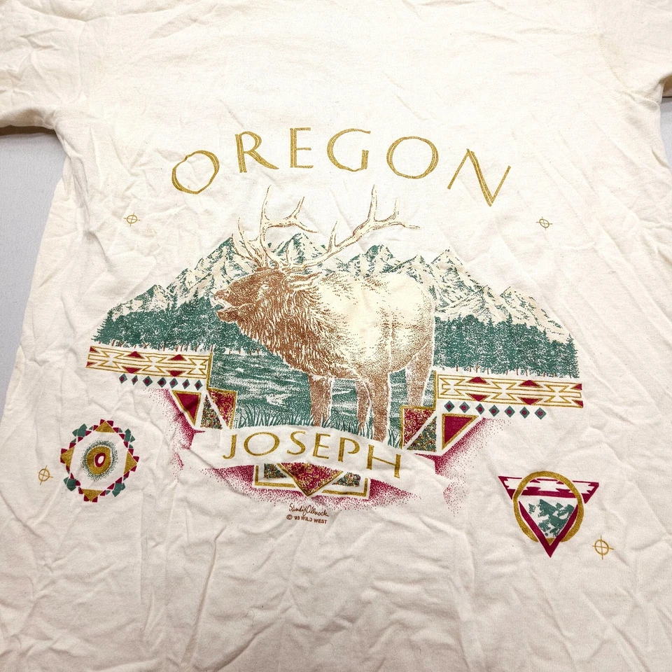 Camiseta De Colección Evergreen CO / Joseph OR Gráfica Mujer Mediana Alce EE. UU. Jerzees Años 90 Foto 4 de 4