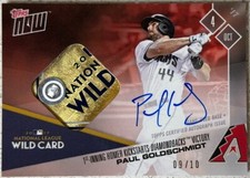 2017 TOPPS NOW #698D PAUL GOLDSCHMIDT AUTO GAME USED BASE RED RELIC 9/10