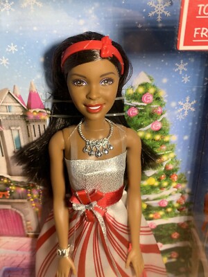 2015 Rare Holiday Wishes African American Nikki Barbie peppermint