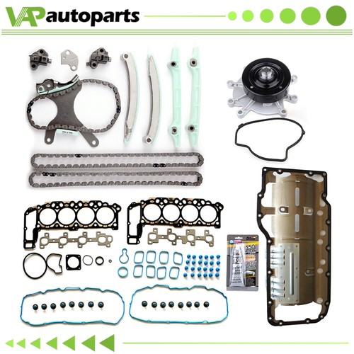 Water Pump Oil Pan Gasket Timing Chain Kit For 0001 Dodge Durango 4.7L V8 SOHC eBay