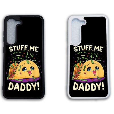 Bedruckte Gummi Clip Handy Hülle für Samsung - Stuff Me Daddy - Taco Cartoon Essen