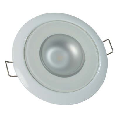 Lumitec Mirage - Flush Mount Down Light - Glass Finish/White Bezel - 2-Color Whi