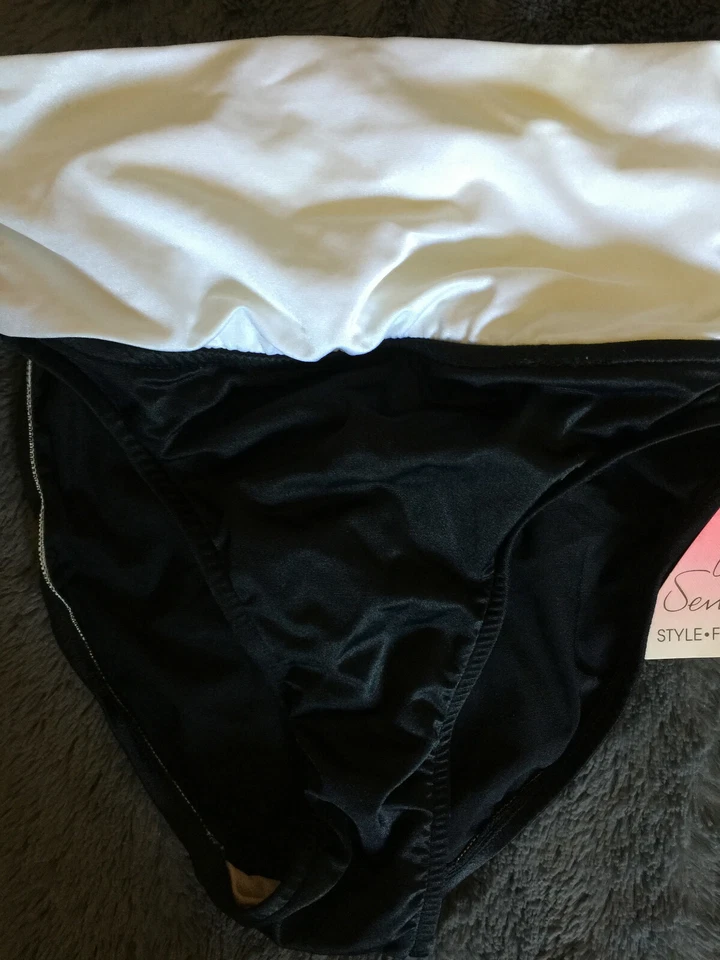 PETITE 26" 28" VINTAGE SUNSET BAY NON CONFORMING BINARY SWIM SUIT BOTTOM BIKINI - Image 3 of 4