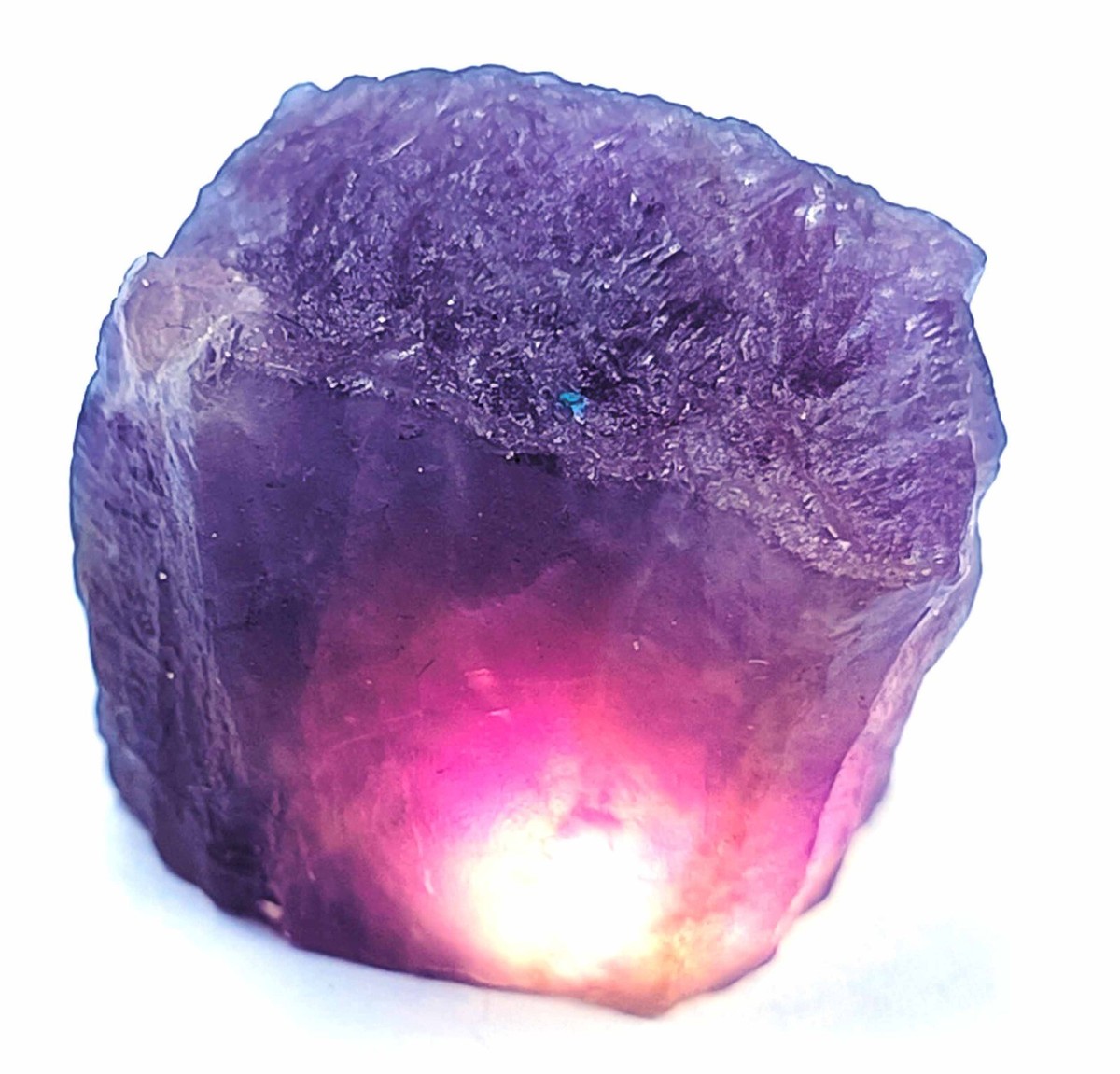 25 Ct Dyed Amethyst Violet Purple Certified Crystal Uncut Rough