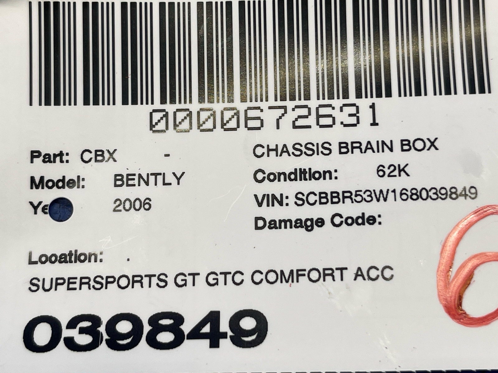 2006-2012 BENTLEY CONTINENTAL FLYING SPUR GT GTC COMFORT ACCESS BODY MODULE UNIT