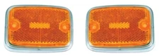 Empi Side Marker Lens Yellow Silver for VW Bus 1970-1974 Left/Right