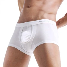 2 Pairs Men's Briefs Separate U Pouch Comfortable Sexy Boxer Shorts Underpants